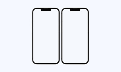 Graphite Silver Smart Phone Mockup with White Background