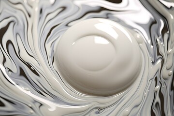Milk Swirl in Glass - AI Generated