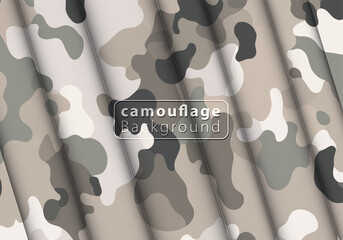 Camouflage background textile uniform vector image