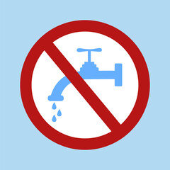 An illustration about saving water resources. The concept of water resources. Protect water resources. Flat illustration