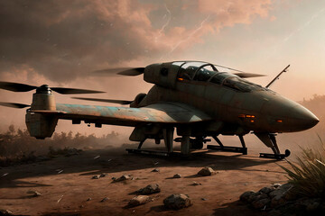 Generative concept art illustration. Generative ai.