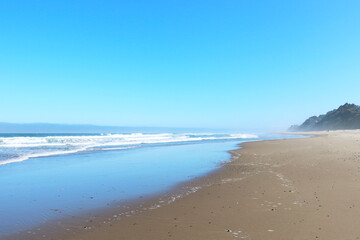 Fototapeta na wymiar Beautiful view of the Pacific coast in the United States.