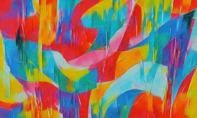 Obraz premium Deco art! Abstract modern print! Mixing multicolored oil paints. textured compositions. Abstract background of acrylic paint strokes. Generative AI, Generative, AI