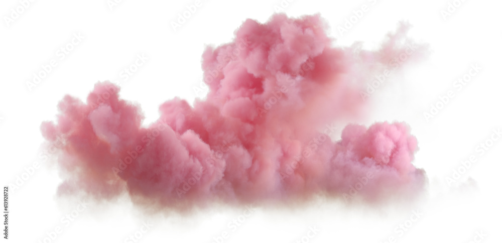 Poster illustrations pink clouds explode shapes 3d render png