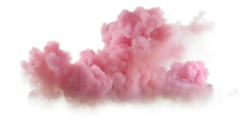 Fototapeta premium Illustrations pink clouds explode shapes 3d render png