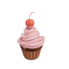 Sweet Cake 3D Illustration Object