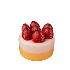 Sweet Cake 3D Illustration Object