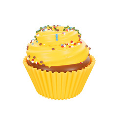 Sweet Cake 3D Illustration Object