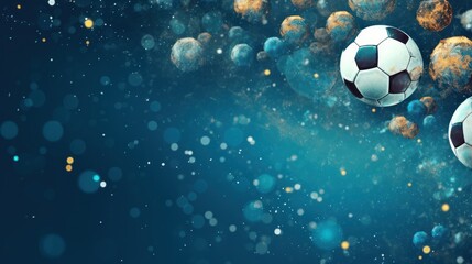 Fototapeta premium Sport background with balls. AI generative image.