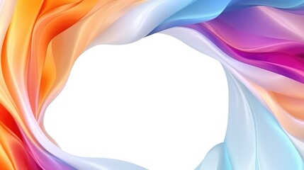 Abstract beautiful multicolored wavy background with white copy space. Modern artistic backdrop. AI generative image.