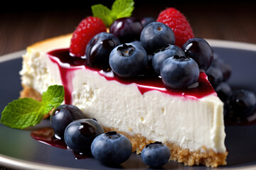 cheesecake with berries
