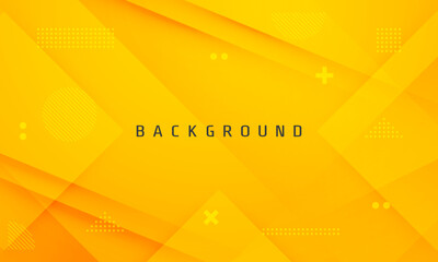 Modern yellow background with geometric element. Vector illustration