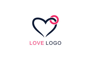 Love logo design with modern creative concept