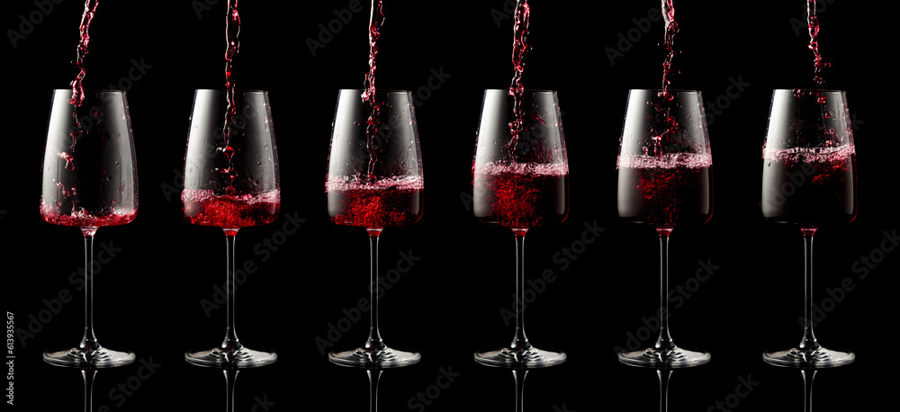 Poster pouring red wine into a glass.