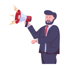 Fototapeta premium Megaphone Announcement 