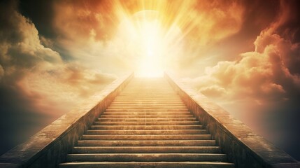 Stairway to paradise. A sense of aspiration, growth and enlightenment. Generative AI