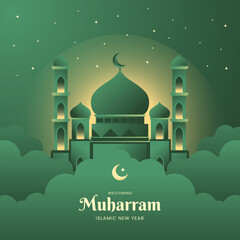 Islamic New Year Banner Background Graphic Resources