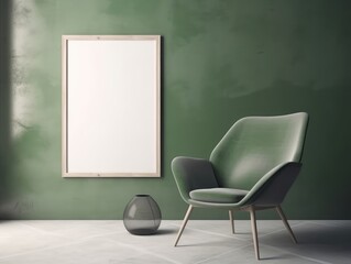 Yellow Japanese style living room with wooden decoration. Generative AI