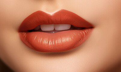 fashionable lips and mouth of a young female model.
AI GENERATIVE