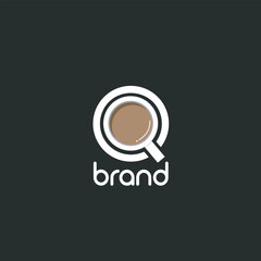 coffee letter q logo vector file eps