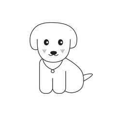 Dog Line art vector