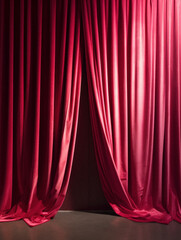 Velvet curtains, created with generative AI technology