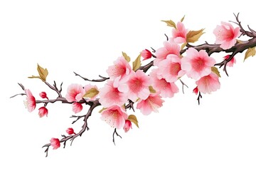 Naklejka premium pink_flower_with_branch