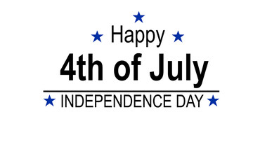 Happy Independence Day. American flags against background. July 4.