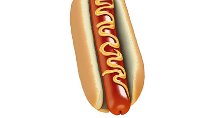 Hot dogs with fresh tasty buns and beef sausages.
on isolated in transparent background.