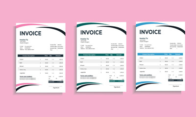 Bill form business invoice accounting
