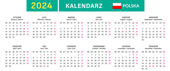 Kalendarz skrócony roczny 2025