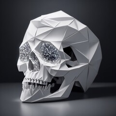 An Ultra-Realistic, Hyper-Detailed Photo of an Origami Skull: Unveiling the Marvels of 8K Pre-Rendered Image