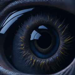 Close-up of the human eye. Magnification of the pupil