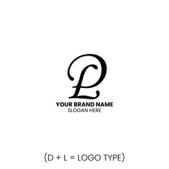 Creative letter L+D logo design for business brands Vector Illustration