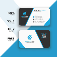 Modern business card template design and round business card