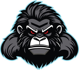 Dangerous Monkey Mascot. Fully Editable File.