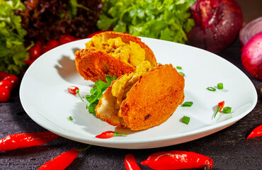 Acaraje traditional Brazilian street food of Bahia.