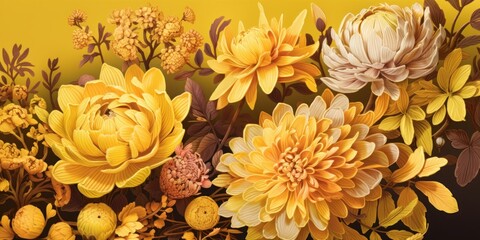 beautiful and colorful paper cut flowers