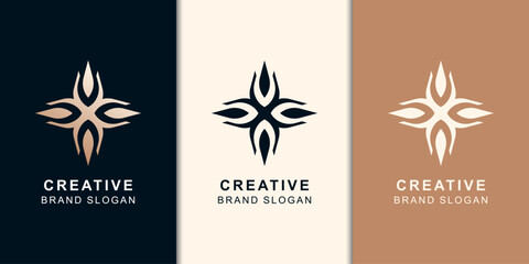 Fototapeta na wymiar Abstract Elegant Ornament Logo Design, vector illustration