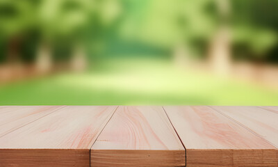 empty wooden table