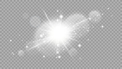 Vector transparent sunlight special lens flare light effect. Stock royalty free vector illustration. PNG	 - obrazy, fototapety, plakaty