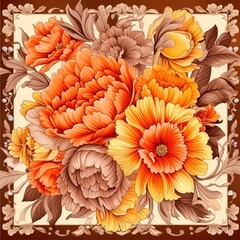 abstract floral background, colorful, beautiful flowers, design, pattern
