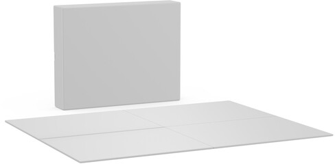 Board Game Packaging Blank Isolated 3D Rendering