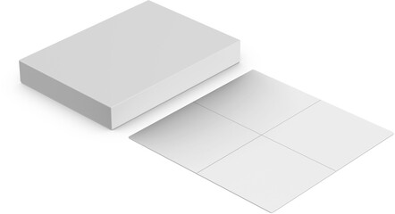 Board Game Packaging Blank Isolated 3D Rendering
