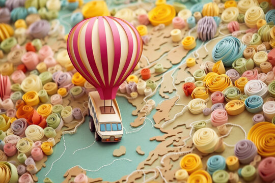 Traveling by hot air balloon
