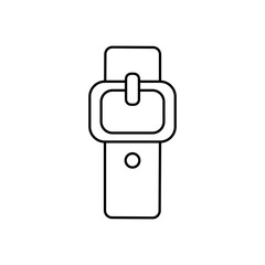 Strap. Buckle. Icon. Coloring book for children and adults. Black and white vector illustration.
