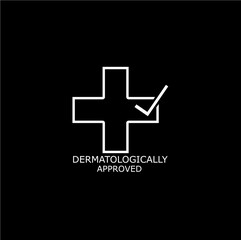 Obraz premium Dermatology icon. Monochrome simple sign from medical isolated on black background