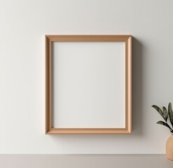 blank_picture_frame_on_an_empty_white_wall
