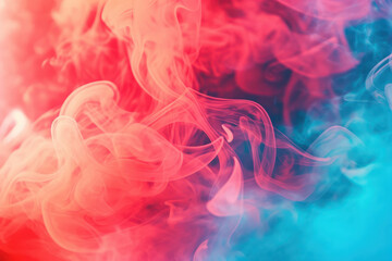 A mesmerizing abstract composition of colorful smoke swirling and intertwining, evoking a sense of mystery and intrigue