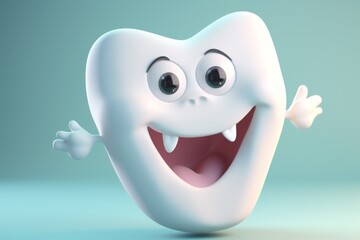 smile dental dentistry blue tooth child smiling dentist hygiene care. Generative AI.